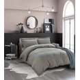 thumbnail image 2 of Mocassi 2-Piece Duvet Cover Set, 1800 Thread Count, Button Closure, Solid Color - Cooling, Breathable Material- Wrinkle, Fade, Stain Resistant, Twin/Twin XL, Gray, 2 of 5