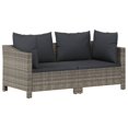 thumbnail image 3 of vidaXL Ensemble Lounge de Jardin 7 Pcs avec Coussins en Rotin Synthétique Gris, 3 of 5