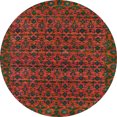 thumbnail image 1 of Ahgly Company Indoor Round Abstract Red Abstract Area Rugs, 8' Round, 1 of 6