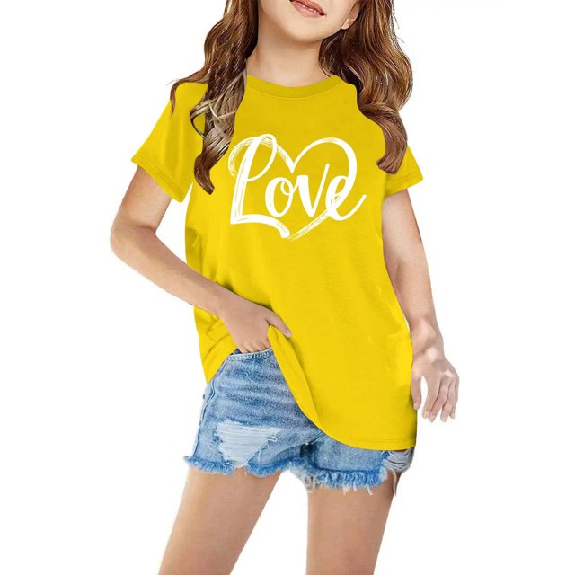 RXIRUCGD Tout-Petits Enfants Garçons Filles T-shirt à Imprimé d'Halloween Mode Mignon Col Rond Imprimé Manches Courtes Haut ( Jaune, Taille : 7 Ans )