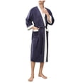 thumbnail image 1 of Dagugfen Robes Unisex Bathrobe Pajamas Knee Length Fleece Robe Comfy Loose Lougewear with Pockets Fashion, 1 of 6