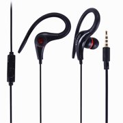 Opolski 3.5mm Universal Ear Hook Wired Earphone Bass Stereo Sports Headphone with Mic
