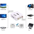 thumbnail image 2 of supershield RCA AV Audio Video Composite to HDMI 1080P Converter With Power Adapter - White, 2 of 6