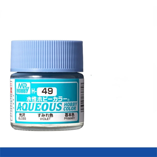 Mr. Hobby Aqueous H49 Gloss Violet Acrylic Paint 10ml for Scale Models & Miniatures
