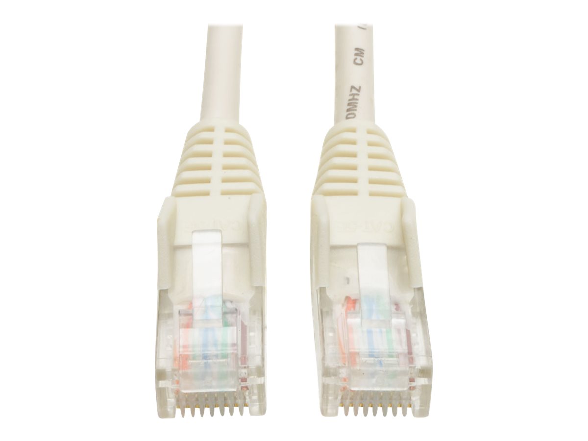Eaton Tripp Lite Series UTP (RJ45 CAT 5e (m) Cat5e 350 MHz Snagless Molded () Ethernet Cable M/M), PoE - White, 10 ft. (3.05 M) - Câble de Raccordement - RJ-45 à RJ-45 (M) - 10 ft - UTP - - Moulé, Sans Accrochage, Toronné - Blanc