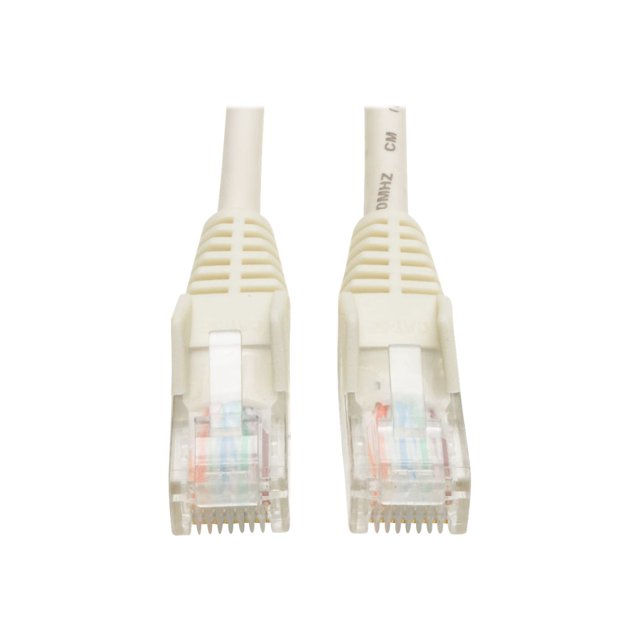 Eaton Tripp Lite Series UTP (RJ45 CAT 5e (m) Cat5e 350 MHz Snagless Molded () Ethernet Cable M/M), PoE - White, 10 ft. (3.05 M) - Câble de Raccordement - RJ-45 à RJ-45 (M) - 10 ft - UTP - - Moulé, Sans Accrochage, Toronné - Blanc