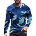 thumbnail image 2 of Mikilon Men's Spring 3D Printing Business Leisure Printing Long-sleeved Shirt Top Blouse, 2 of 5
