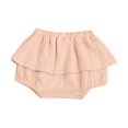 thumbnail image 1 of Robes Filles Lin Mélangé Mignon Fleur Culottes Triangle Robe Tout-Petit Kaki, 1 of 3