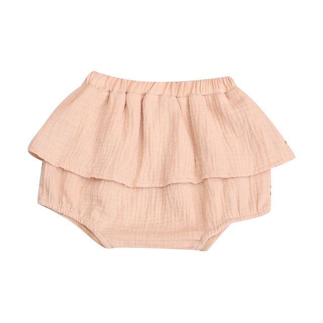 Robes Filles Lin Mélangé Mignon Fleur Culottes Triangle Robe Tout-Petit Kaki