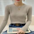 thumbnail image 4 of LNGOOR Fashion Ribbed Women Sweater Knitted Soft Pullovers Jumpers Basic Solid Soft Long Sleeve Sweaters For Women Autumn Winter Tops, 4 of 7