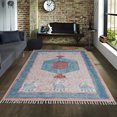 thumbnail image 3 of Casavani Dining Room Natural Cotton Area Rug,Blue 8x11 Ft, 3 of 6