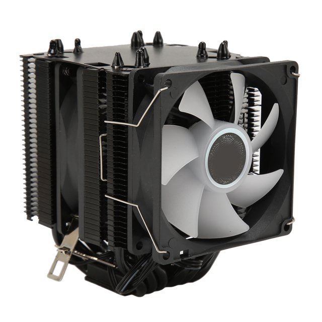 CPU Air Cooler, 48cfm 22dB Desktop CPU Cooling Fan Dual Tower 6 Heat Pipes for 1200 1700 Socket