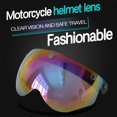 thumbnail image 4 of CUITING Moto - - Lentille de Casques Anti-Rayures Rétro Mode Visière Pare-Vent Lentille pour Casques Ouverts Standard à 3 Boutons-Pression, 4 of 7