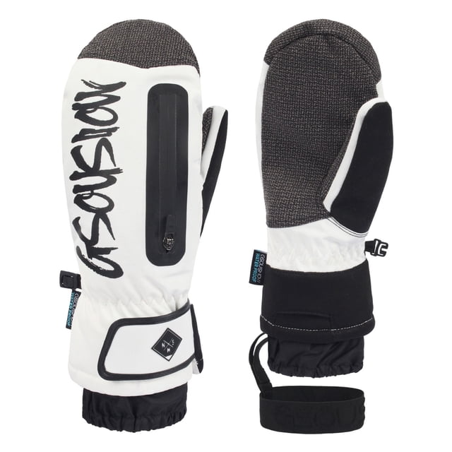 Fgnfyis Gants de Ski avec Protection Intégrée du Poignet pour Planche à Neige et Sports de Ski Blanc