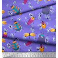 thumbnail image 2 of Soimoi Polyester Crepe Fabric Floral & Insects Clip Art Print Sewing Fabric Yard 52 Inch Wide, 2 of 3