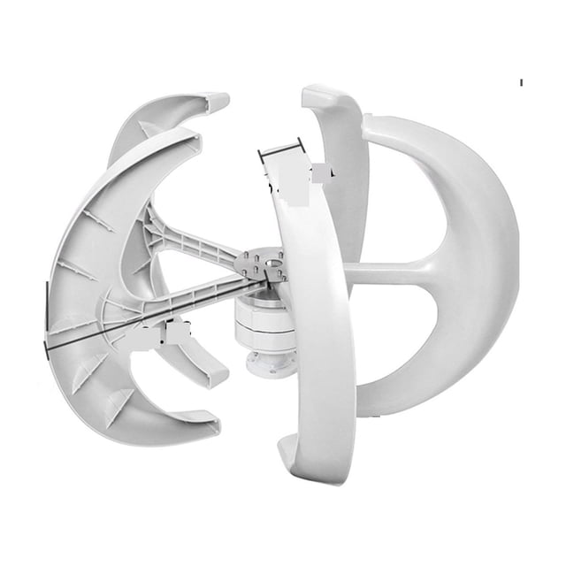 Wind Power Turbines Generator 5KW 12/24/48V 5 Blades generator Lantern wind turbines Vertical Axis For Streetlight Controller ,Easy Installation