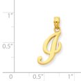 thumbnail image 2 of 14K Yellow Gold I Script Initial Pendant, 2 of 2