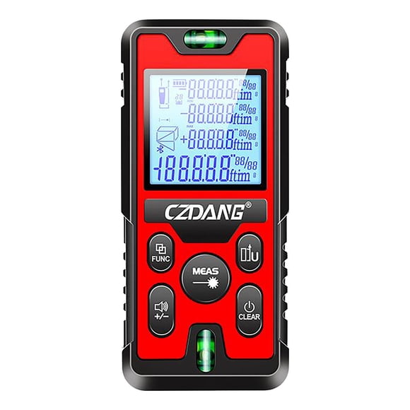 Mesureur de Distance Numérique à Main, Ruban Électronique avec Écran LCD, Rechargeable, pour Outils de Mesure de Construction Intérieurs et Extérieurs, Précis, Portable, Léger