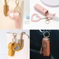 thumbnail image 3 of PU Leather Lipstick Case Keychain, Portable Lip Balm Holder with Clip, Travel Makeup Storage Case, 3 of 7