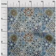 thumbnail image 2 of oneOone Viscose Chiffon Medium Blue Fabric Moroccan Mosaic Floral Sewing Material Print Fabric By The Yard 42 Inch Wide, 2 of 4