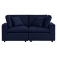 thumbnail image 4 of Modway Commix Sunbrella Causeuse de Mobilier de Patio Extérieur, Bleu Marine, 4 of 10