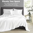 thumbnail image 2 of 100% Cotton Blankets Queen Size for Bed - Waffle Weave Blankets for Summer, Lightweight and Breathable Soft Woven Blanket for Spring, White, 90x90 Inches (White, King (90" x 108")), 2 of 5