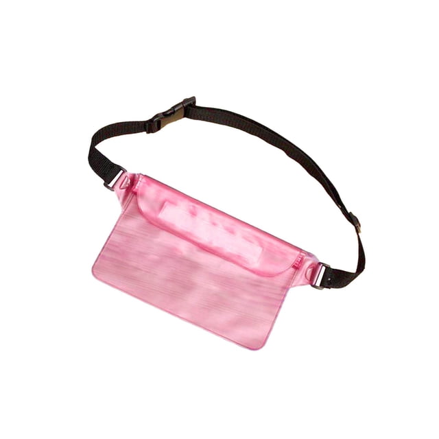 Sac Étanche pour la Natation, Sac Sec avec Taille Ajustable, Support de Sac Imperméable, Sangle, Rose