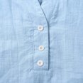 thumbnail image 3 of Babysbule Manches 3/4 pour Haut d'Été pour Femmes Col Rond T-Shirt Ample Mode Tunique à Boutons 2025, 3 of 8