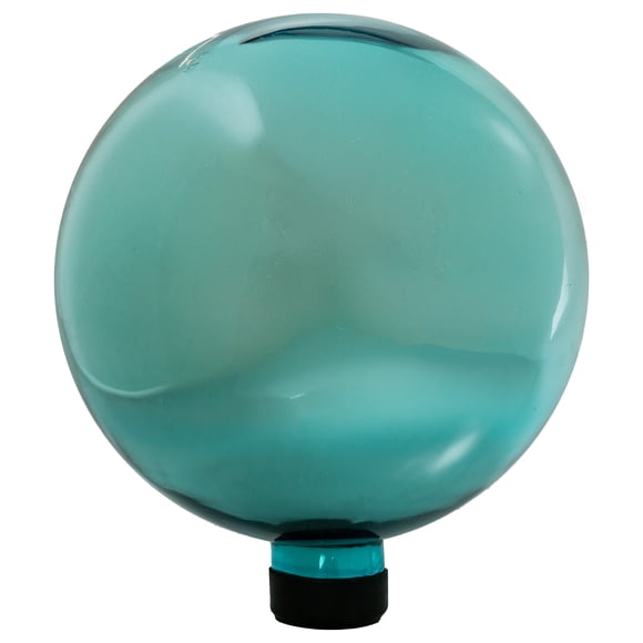 Sunnydaze Boule Globe de Jardin pour Intérieur/extérieur à Surface Miroir Réfléchissante avec Fond à Tige et Capuchon en Caoutchouc - Diamètre de 10 Pouces - Aqua