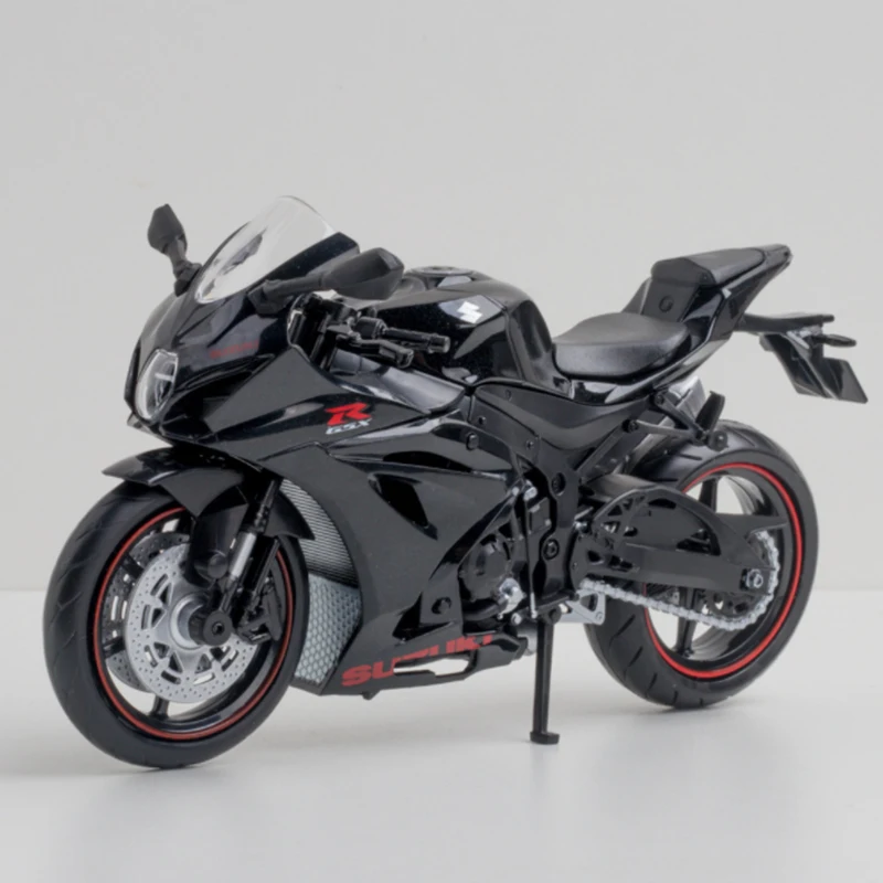 1:12 Suzuki GSX-R1000R Aprilia RSV4 Alloy Racing Motorcycle Model Diecast Street Cross-Country Motorcycle Model High Simulation GSX Black