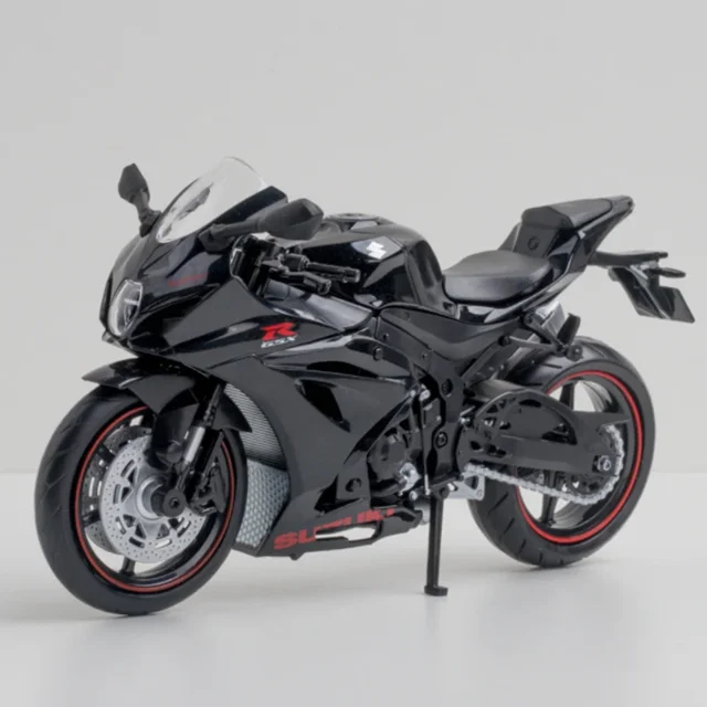 1:12 Suzuki GSX-R1000R Aprilia RSV4 Modèle de Moto de Course en Alliage Modèle de Moto Tout-Terrain Haute Simulation GSX Noir