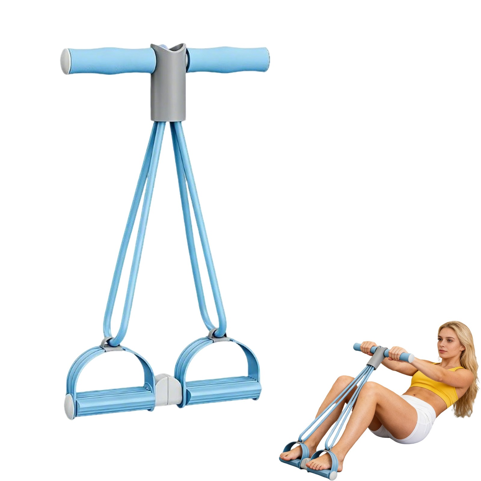 BotaniNest Adjustable Resistance Bands With Handle And Ankle Strap Functional Tube Pedal Exerciser For Home Workout