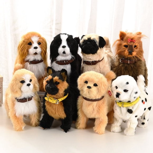 MesaSe Nouveau Chien Robot de Simulation Animal Électronique Contrôle Sonore Marche Hochement de Tête Musique Contrôle Tactile Robot Animal Animal de Compagnie Jouet pour Enfants Cadeaux