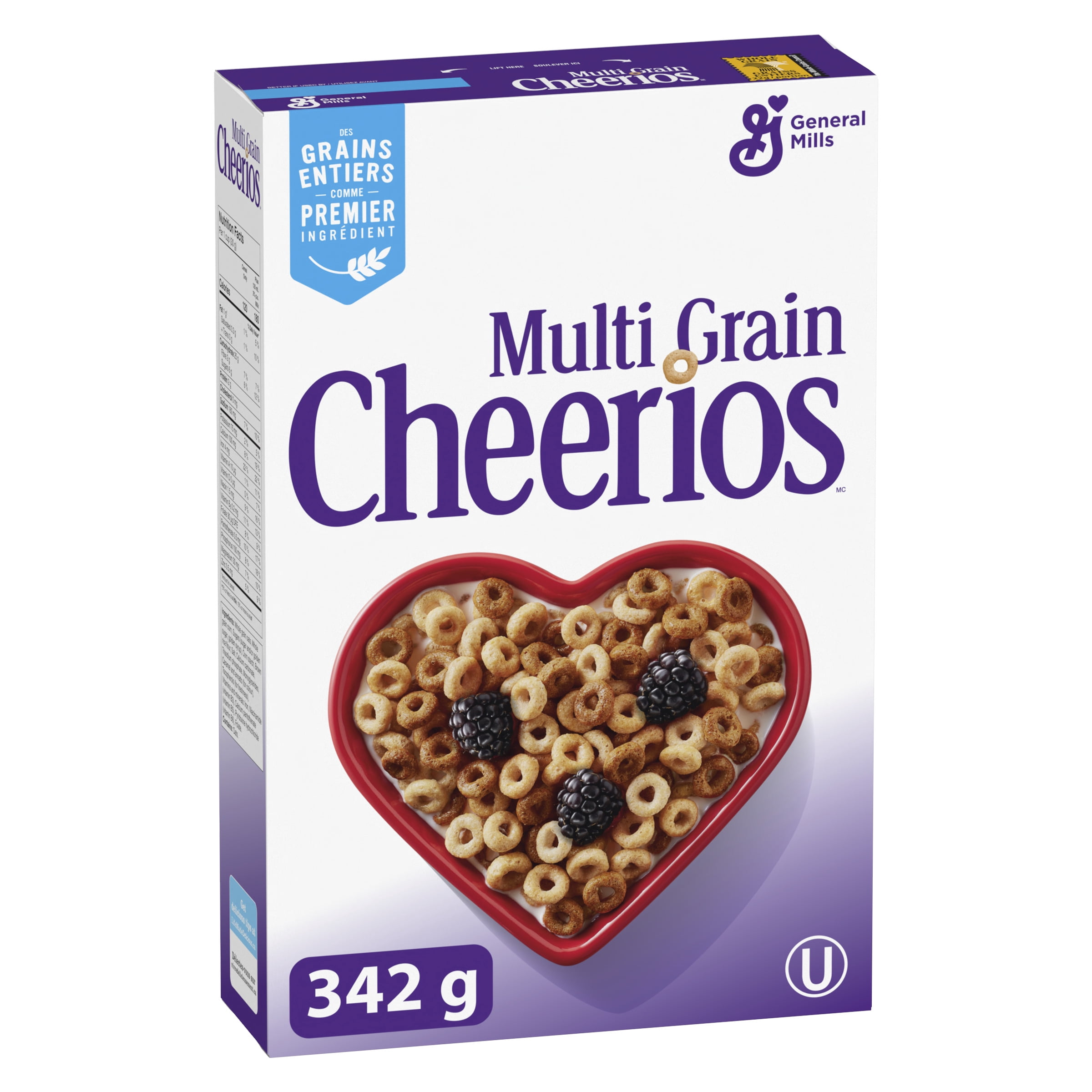 Multi Grain Cheerios Breakfast Cereal, Whole Grains, 342 g
