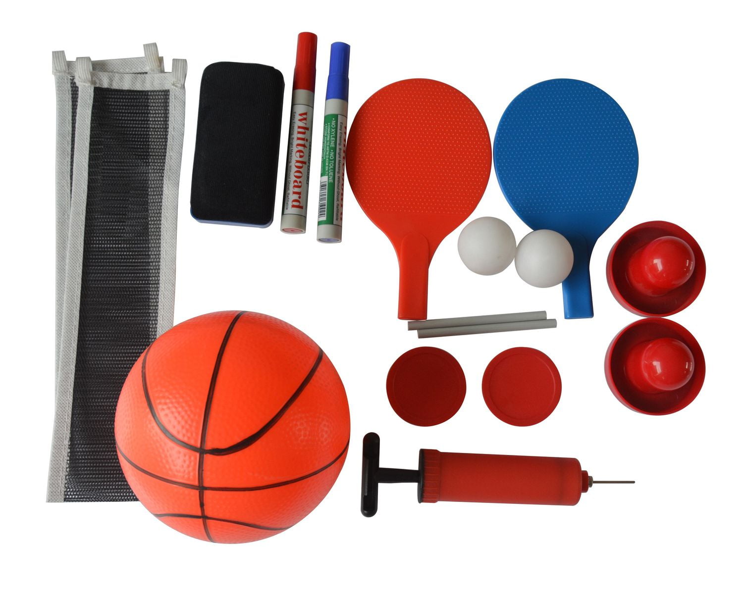 Scout 54-in 4-in-1 Multi-Game Table with Basketball, Air Hockey, Table Tennis, and Dry Erase Board