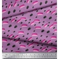 thumbnail image 3 of Soimoi Purple Modal Satin Fabric Brush Stroke Abstract Printed Fabric 1 Yard 42 Inch Wide, 3 of 3