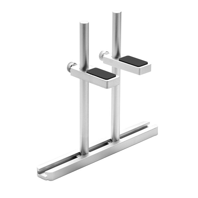 Miulika Support GPU Double Attelle en Alliage d'Aluminium Carte Graphique GPU Attelle Réglable Argenté 12cm