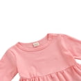 thumbnail image 3 of Little Girls Ruffle Flare Tunic Dress Top Striped Leggings Pants 2PC Outfits Set, 3 of 6