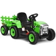 thumbnail image 1 of Patiojoy Tracteur pour Enfants à Chevaucher avec Remorque, à Batterie, Grande Capacité, avec Télécommande, Vert, 1 of 8