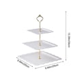 thumbnail image 3 of shyuyusa Square Three Layer Fruit Plate, Multi Layer Food Display Tray, Household Living Room Tea Table Snack Storage Holder, 3 of 6