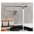 thumbnail image 3 of Brass Double Switch Folding Faucet Advanced Rotating Kitchen Faucet Wall Mounted Cold Water Tap ,Easy to Install, 3 of 7