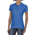 thumbnail image 2 of Gildan Softstyle Womens Short Sleeve Double Pique Polo Shirt, 2 of 3