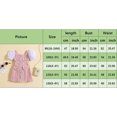 thumbnail image 4 of Fortune 1-6 Years Kids Girl’s Dress, Puff Sleeve Mix Color Pearls Patchwork Shift Dress, 4 of 7