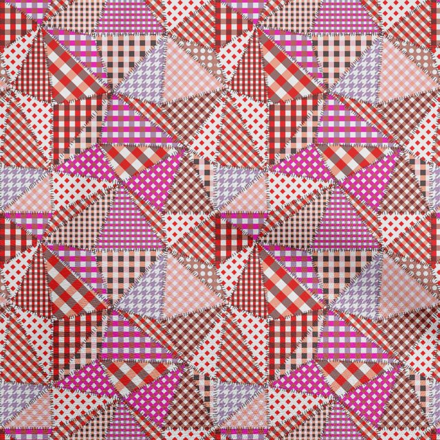 oneOone Tissu en Coton Soie Rouge Patchwork à Carreaux Matériel de Robe Tissu Imprimé Tissu au Mètre 42 Pouces de Large