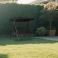 thumbnail image 4 of Housse de Remplacement pour Auvent de Balançoire d'Extérieur - Housse Supérieure 3 Places Robuste, Imperméable et Coupe-Vent pour Chaises Balançoire de Patio - Protection UV, Housse de Balançoire de Jardin Anti-Déchirure 75"x47"x7" pour Cour Arrière, Véranda, 4 of 5