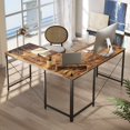 thumbnail image 2 of Bestier 95,2 Pouces L en Forme de Bureau avec Prise de Courant et Support de Moniteur Rustique, 2 of 7