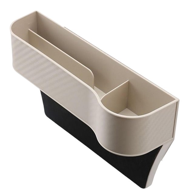 mmirethe Gap Filler Organizer High Performance with Cup Holder Beige Right 1Set