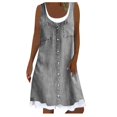 thumbnail image 2 of zanvin Robes d'Été pour Femmes Hauts pour Femmes Manches Courtes Fente Latérale T-Shirt Décontracté Robe Courte de Fête WH/L, 2 of 4