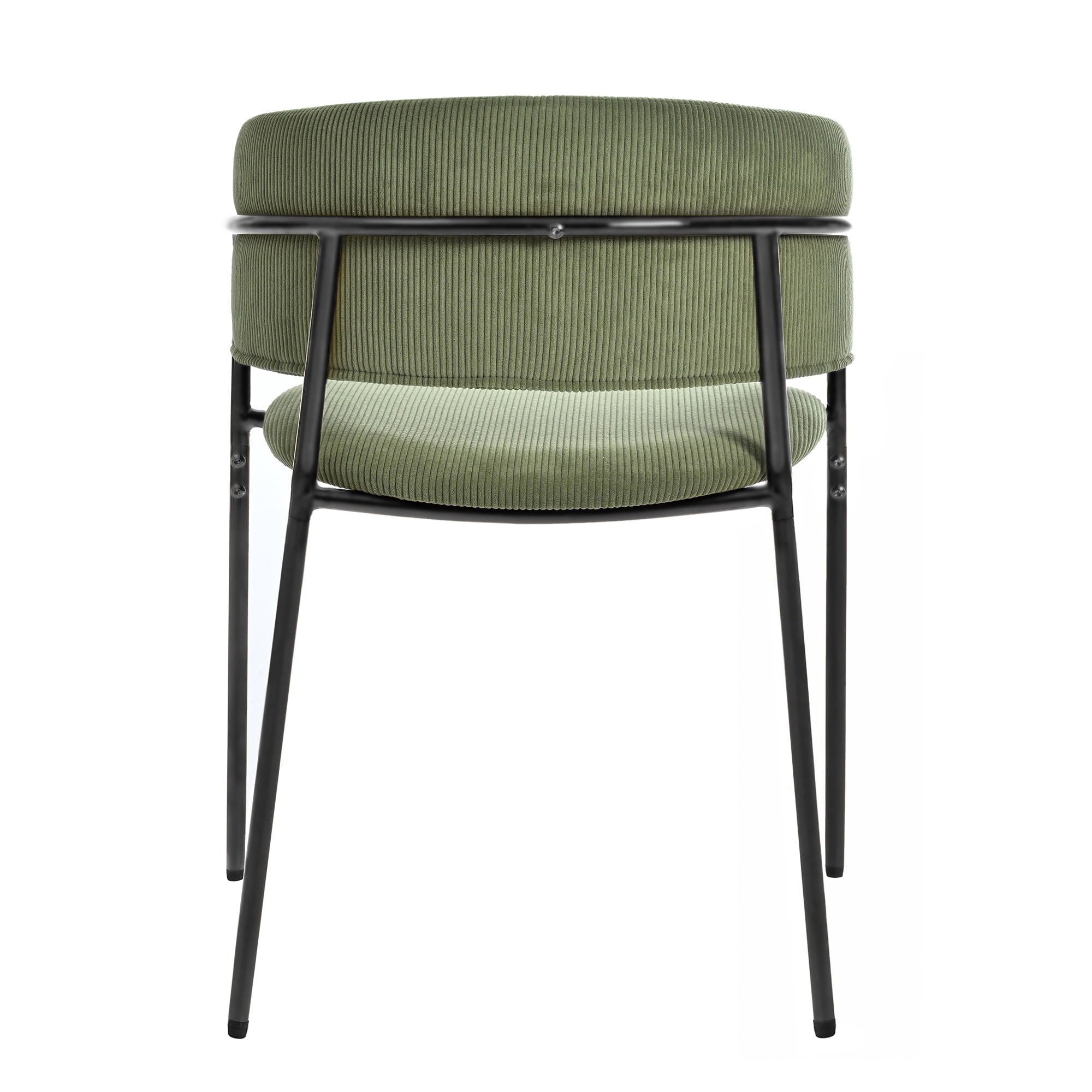 Ensemble de 4 chaises d'appoint modernes Noble House HORIZON avec pattes inclinées et pieds réglables (vert)