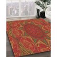 thumbnail image 3 of Ahgly Company Tapis d'Intérieur Rectangulaires Transitionnels Rouges Lavables à la Machine, 8 Pieds x 10 Pieds, 3 of 7